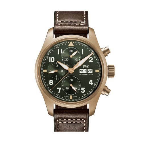 IWC Pilot Chronogragh Spitfire Green Dial Watch IW387902