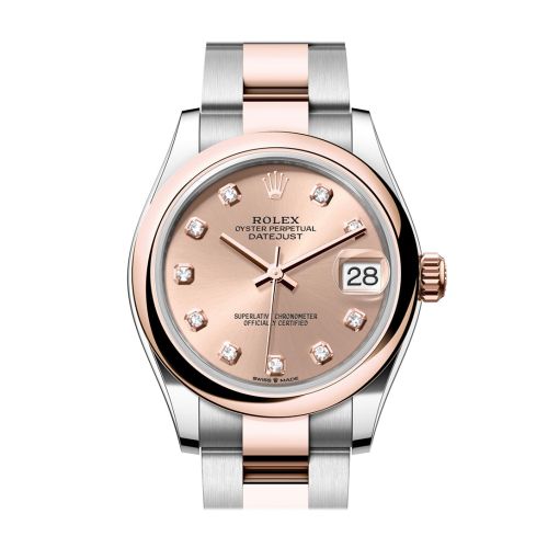 Rolex Datejust 31 Rose Colour Diamond Dial Rose Gold Steel Ladies Watch 278241 278241-0023