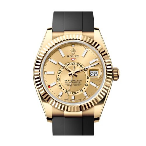 Rolex Sky Dweller 42 Champagne Dial Yellow Gold Mens Watch 336238