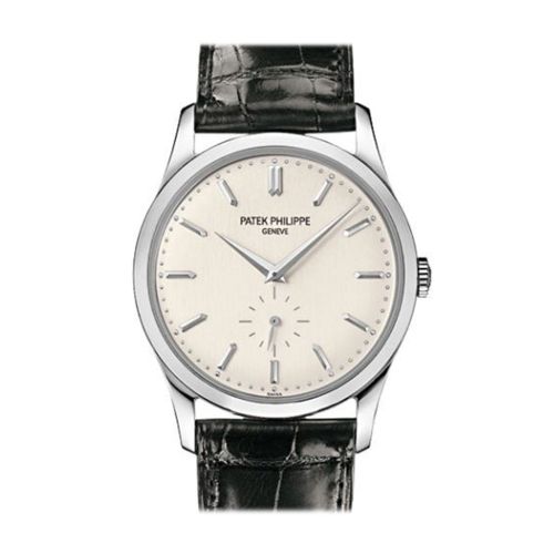 Patek Philippe Calatrava Silver Dial 18 kt White Gold Men's Watch 5196G-001