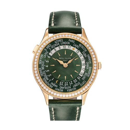 Patek Philippe World Time Oliver Green Dial Rose Gold Complications 7130R-014 7130R