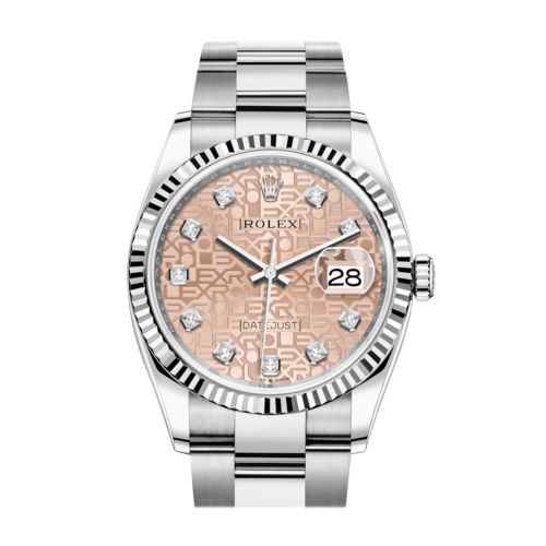 Rolex Datejust 36 Pink Jubilee DiamondDial Automatic Watch 126234