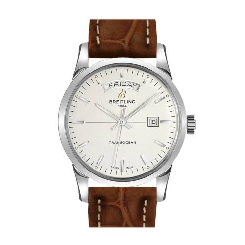 Breitling Transocean Day Date Brown Leather A4531012