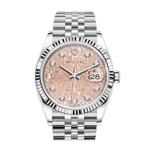 Rolex Datejust 36 Pink Jubilee DiamondDial Automatic Jubilee Watch 126234