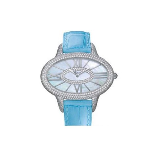 Chopard Classique Mother Of Pearl Dial Blue Leather Ladies Quartz Watch 139131-1001