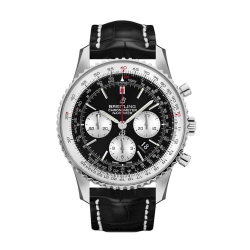 Breitling Navitimer 01 Black Leather Deployment AB0127211 B1P1