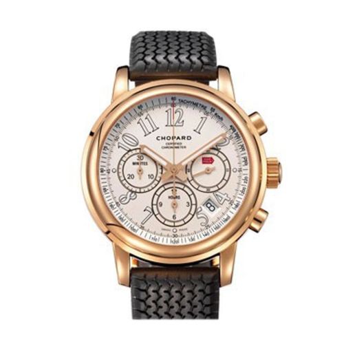 Chopard Mille Miglia Chronograph White Dial 18k Rose Gold Men's Watch 161274-5002