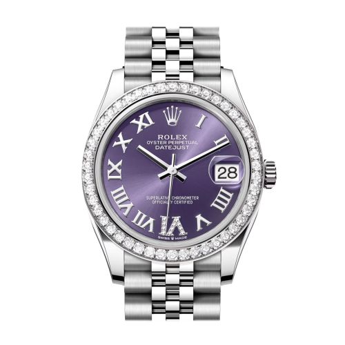 Rolex Datejust 31 Aubergine Diamond Dial Jubilee Ladies Watch 278384RBR 278384RBR-0030