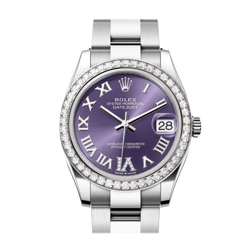 Rolex Datejust 31 Aubergine Roman Dial Ladies Watch 278384RBR 278384RBR-0029