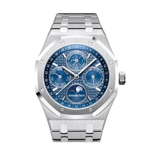 Audemars Piguet Royal Oak 41mm Blue Dial white gold applied hourmarkers Stainless steel Men's Watch 26574ST.OO.1220ST.02 DCM