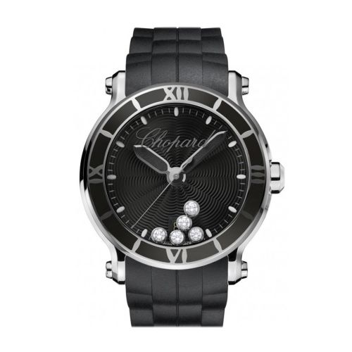 Chopard Chopard Happy Sport 42mm Black Rubber Strap Watch 288525-3005