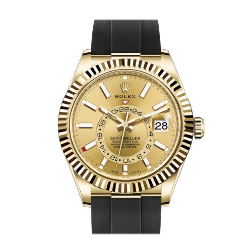 ROLEX Sky-Dweller 42 Champagne Dial 18K Yellow Gold Men's Watch 326238