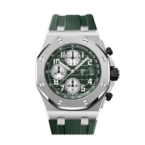 Audemars Piguet Royal Oak Offshore 42 Khaki green dial Khaki green rubber strap Watch 26238TI.OO.A056CA.01