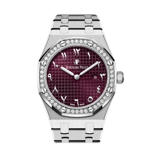 Audemars Piguet Royal Oak Burgundy Dial White Gold Watch 67651BC.ZZ.1261BC.01