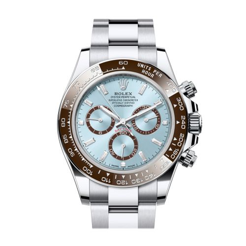 Rolex Daytona 40 Ice Blue Diamond Dial Platinum Mens Watch 126506