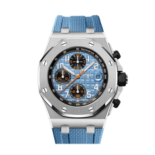 Audemars Piguet Royal Oak Offshore 42 Blue dial Blue rubber strap Watch 26238ST.OO.A340CA.01