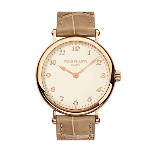 PATEK PHILIPPE Calatrava Cream Dial 18kt Rose Gold Automatic 34mm Ladies Watch 7200R-001