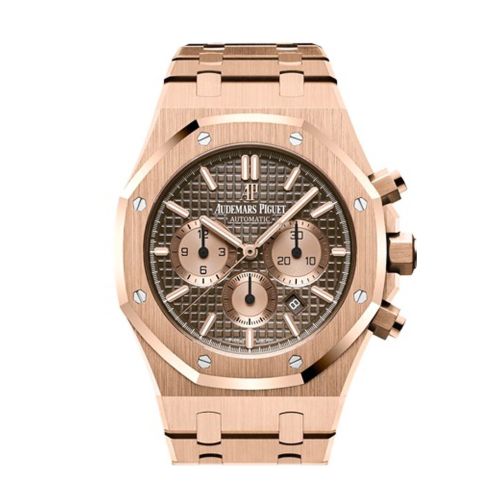 Audemars Piguet Royal Oak 41mm Brown Dial 18K pink gold Bracelet Men's Watch 26331OR.OO.1220OR.02 DCM