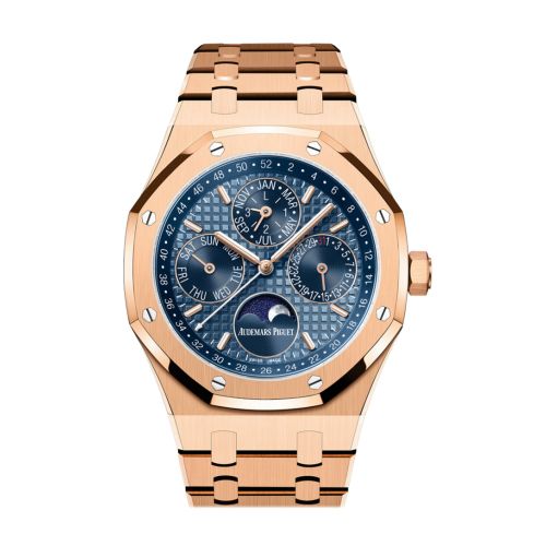 Audemars Piguet Royal Oak 41 Blue Dial 18K Rose Gold Men's Watch 26574OR.OO.1220OR.03