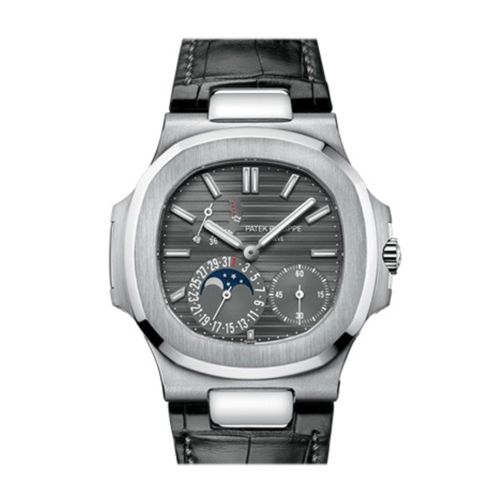 Patek Philippe Nautilus Automatic Moonphase Slate Grey Dial Men's Watch 5712G-001