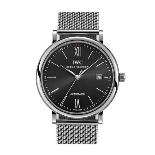 IWC Portofino Black Dial Stainless Steel 40mm Men's Watch IW356506