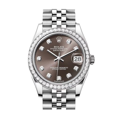 Rolex Datejust 31 Dark Grey Diamond Dial Jubilee Ladies Watch 278384RBR 278384RBR-0010