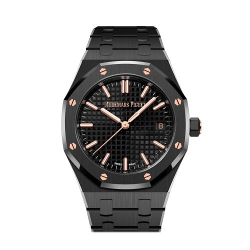 Audemars Piguet Royal Oak 34 Black dial Black Ceramic Watch 77350CE.OO.1266CE.01.A