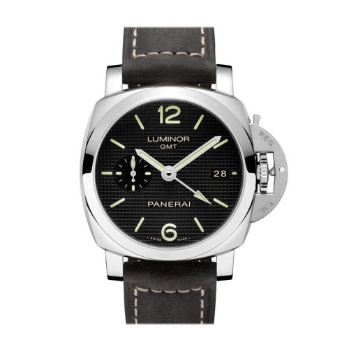 Panerai Luminor 1950 3 Days Gmt Automatic Acciaio 42mm Black Dial Men's Watch Pam00535