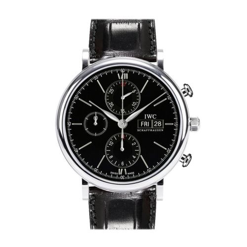 IWC Portofino Automatic Chronograph Black Dial 42mm Men's Watch IW391008