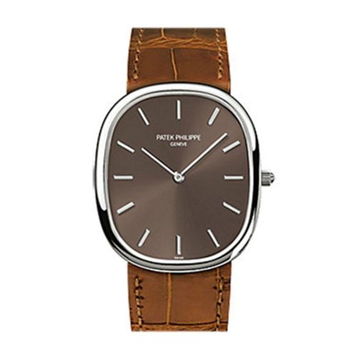 Patek Philippe Golden Ellipse Brown Dial Brown Leather 31mm Men's Watch 3738/100G-012