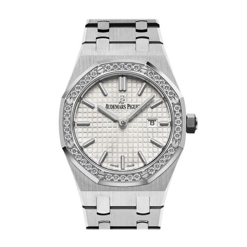 Audemars Piguet Royal Oak 33 Diamond Silver Dial Stainless Steel Ladies Watch 67651ST.ZZ.1261ST.01