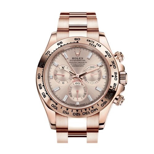 Rolex Cosmograph Daytona Rose Gold Sundust Diamond set Dial Bracelet 116505