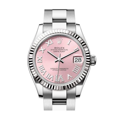 Rolex Datejust 31 Pink Roman Dial Fluted Bezel Ladies Watch 278274 278274-0023