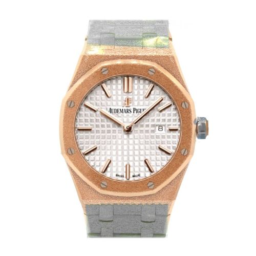 Audemars Piguet Royal Oak 33mm Silver-toned Dial 18K Pink Gold Ladies 67653OR.GG.1263OR.01