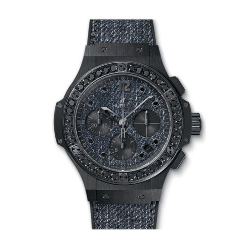 Hublot Big Bang 41mm Jeans Ceramic Black Diamonds Watch 341.CX.2740.NR.1200