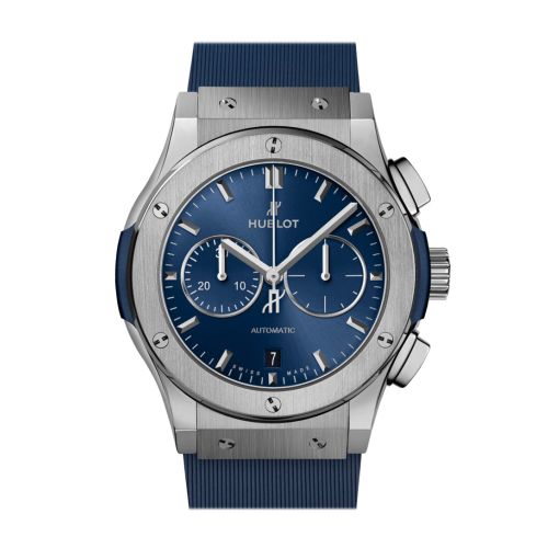 Hublot Classic Fusion Chronograph Titanium Blue 42mm Watch 541.NX.7170.RX