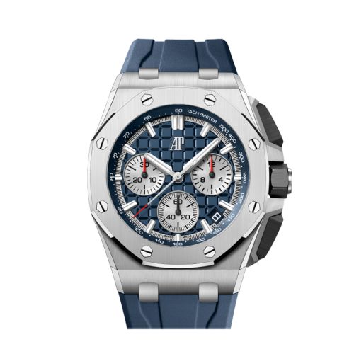 Audemars Piguet Royal Oak Offshore 43 Blue dial Blue rubber strap Watch 26420TI.OO.A027CA.01