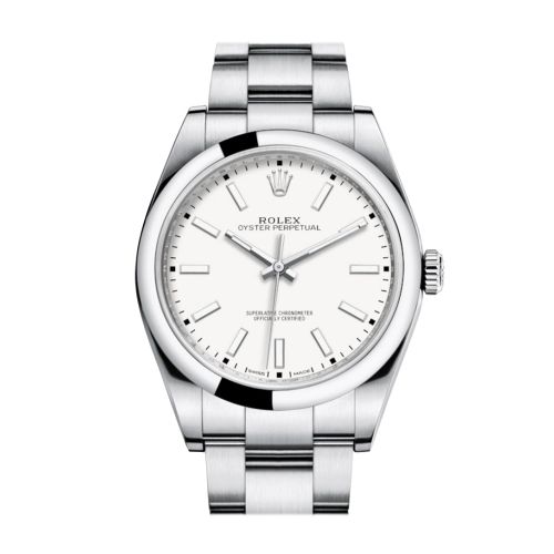 ROLEX OYSTER PERPETUAL 39 White Dial Men's Watch 114300