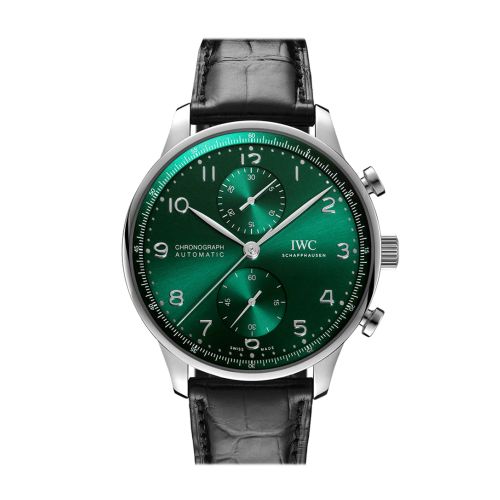 IWC Portuguese Green Dial Stainless steel Watch IW371615