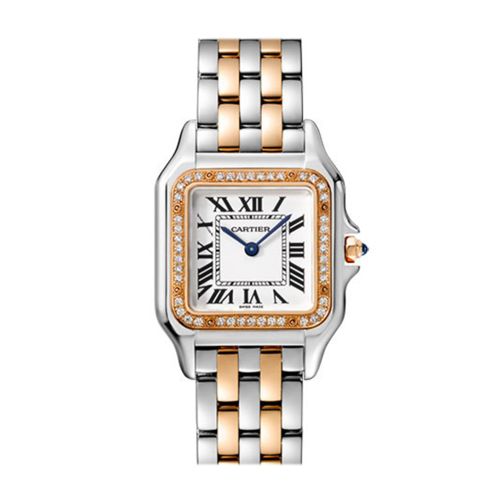 Cartier Panther Diamond Bezel Steel Rose Gold W3PN0007