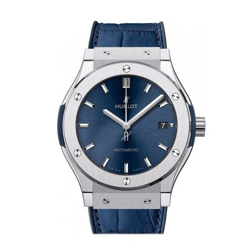 Hublot Classic Fusion Blue Sunray Dial Titanium Automatic 45mm Men's Watch 511.NX.7170.LR