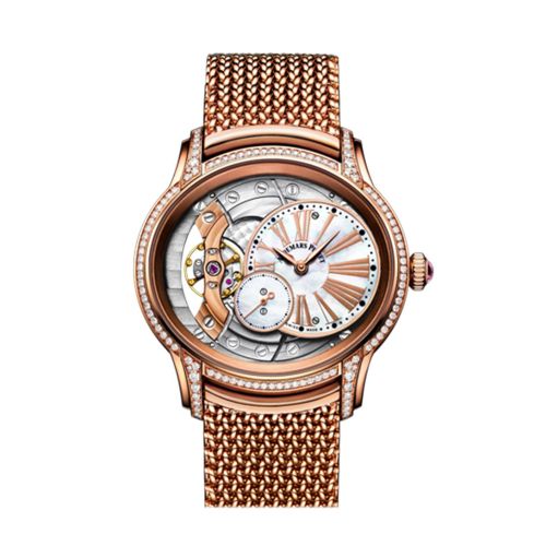 Audemars Piguet Millenary Mother of Pearl Dial Ladies 18kt Rose Gold Hand Wound Watch 77247OR.ZZ.1272OR.01