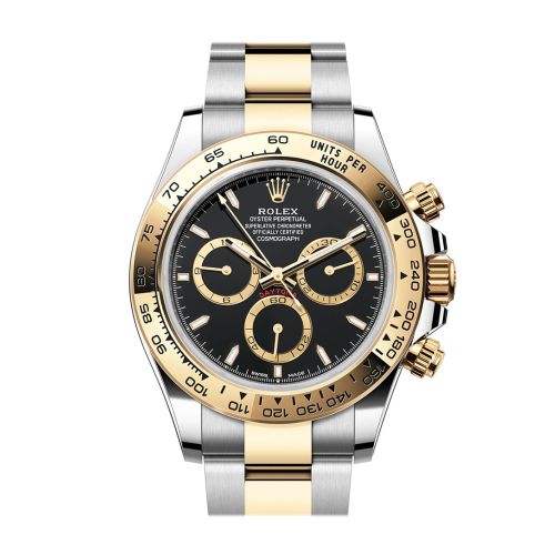 Rolex Daytona 40 Black Dial Yellow Gold Stainless Steel Mens Watch 126503