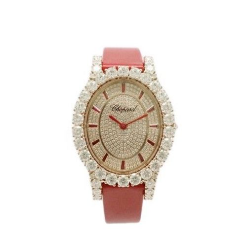 Chopard L'Heure Du Diamant Diamond Dial Red Croc 139383-5035