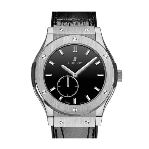 Hublot Classic Fusion Black Dial Titanium Men's Watch 515.NX.1270.LR