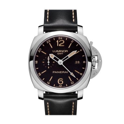 Panerai Luminor 1950 3 Days Gmt 24h Automatic Acciaio 44mm Black Dial Men's Watch Pam00531