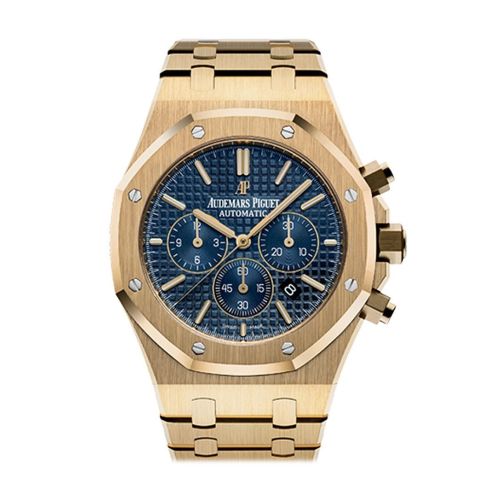 Audemars Piguet Royal Oak Blue dial 18ct Yellow Gold Men's Watch 26320BA.OO.1220BA.02