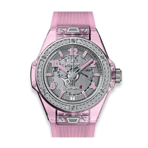 Hublot Big Bang One Click Pink Sapphire Diamonds Watch 465.JP.4802.RT.1204