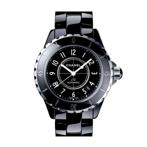 CHANEL J12 Black Ceramic Automatic Midsize Watch H0685