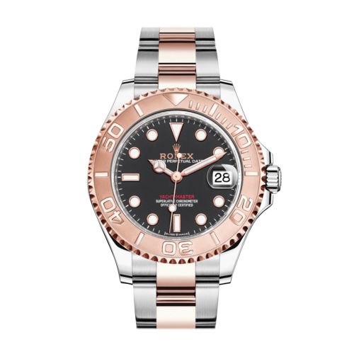 Rolex Yacht-Master 37 Black Dial Automatic Men's Steel and 18K Everose Gold Oyster Watch 268621